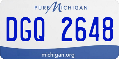 MI license plate DGQ2648