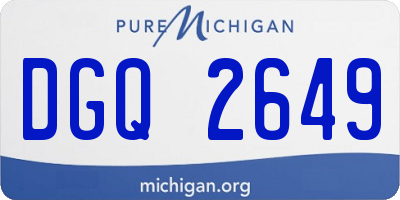 MI license plate DGQ2649