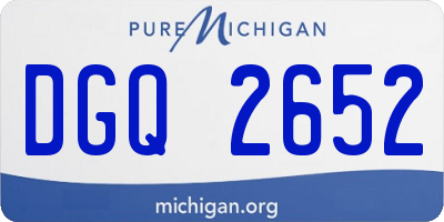 MI license plate DGQ2652