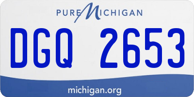 MI license plate DGQ2653