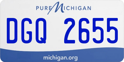 MI license plate DGQ2655