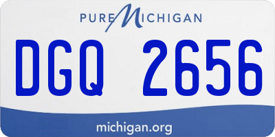 MI license plate DGQ2656