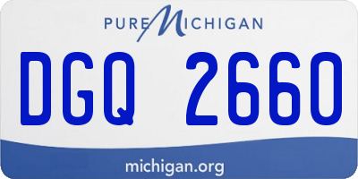 MI license plate DGQ2660