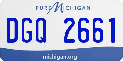 MI license plate DGQ2661
