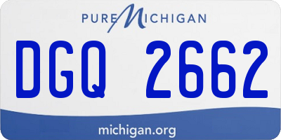 MI license plate DGQ2662