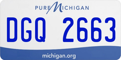 MI license plate DGQ2663