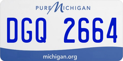 MI license plate DGQ2664