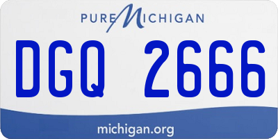 MI license plate DGQ2666