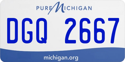 MI license plate DGQ2667