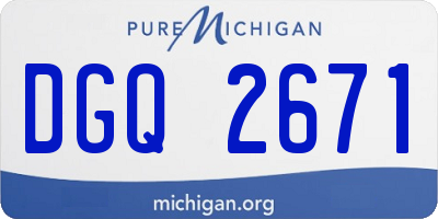 MI license plate DGQ2671