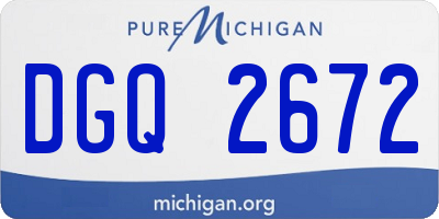 MI license plate DGQ2672