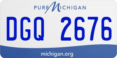MI license plate DGQ2676
