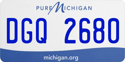 MI license plate DGQ2680