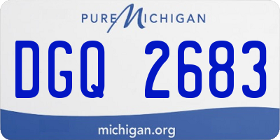 MI license plate DGQ2683