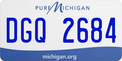 MI license plate DGQ2684