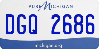 MI license plate DGQ2686