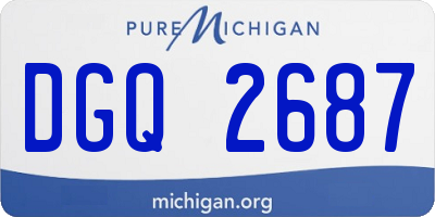 MI license plate DGQ2687