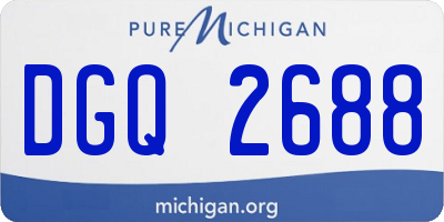MI license plate DGQ2688