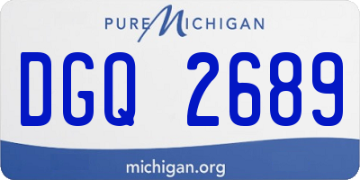 MI license plate DGQ2689