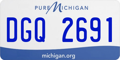 MI license plate DGQ2691