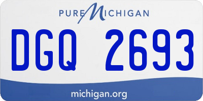 MI license plate DGQ2693