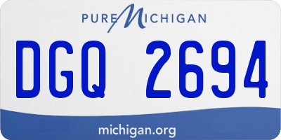 MI license plate DGQ2694