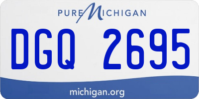 MI license plate DGQ2695