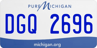 MI license plate DGQ2696