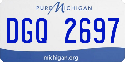 MI license plate DGQ2697