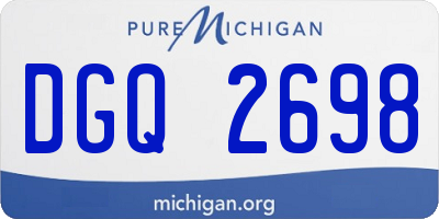 MI license plate DGQ2698