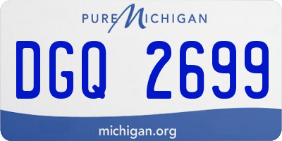 MI license plate DGQ2699