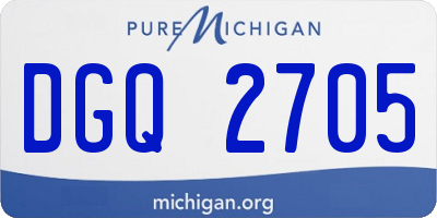 MI license plate DGQ2705