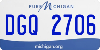 MI license plate DGQ2706
