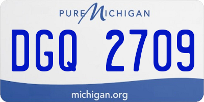 MI license plate DGQ2709