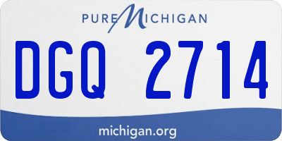 MI license plate DGQ2714