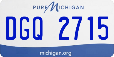 MI license plate DGQ2715