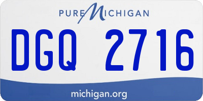 MI license plate DGQ2716