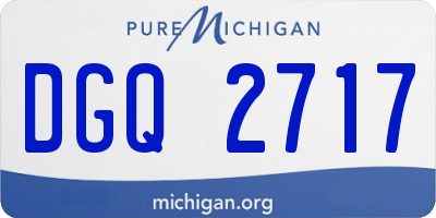 MI license plate DGQ2717