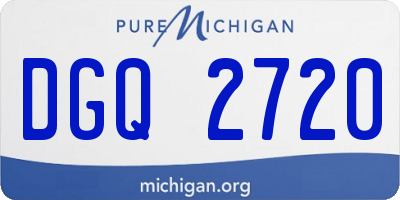 MI license plate DGQ2720