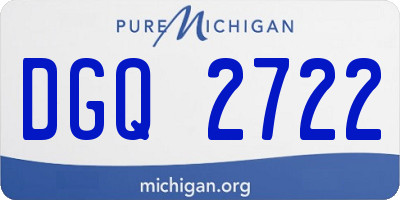 MI license plate DGQ2722