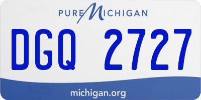 MI license plate DGQ2727