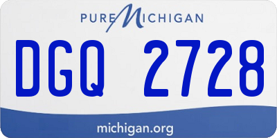 MI license plate DGQ2728