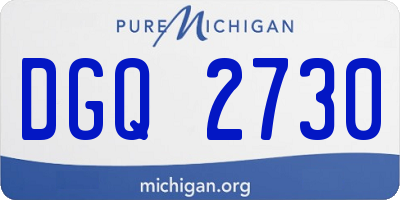 MI license plate DGQ2730