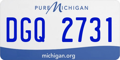 MI license plate DGQ2731