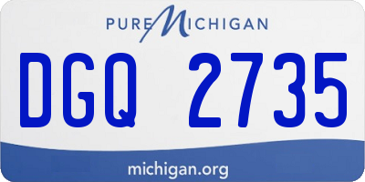 MI license plate DGQ2735