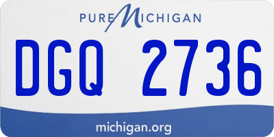 MI license plate DGQ2736