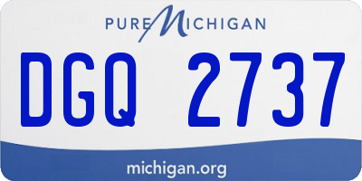 MI license plate DGQ2737