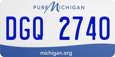MI license plate DGQ2740