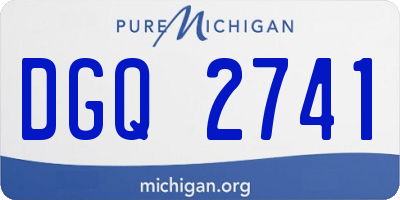 MI license plate DGQ2741