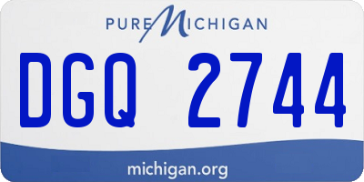 MI license plate DGQ2744